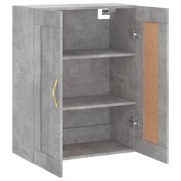 Berkfield Home Wall Mounted Cabinet Concrete Grey 69.5x34x90 cm Engineered Wood - thumbnail 6