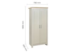 Birlea 2 Door Wardrobe Olive Green Highgate & Oak Farmhouse Shabby Chic - thumbnail 9