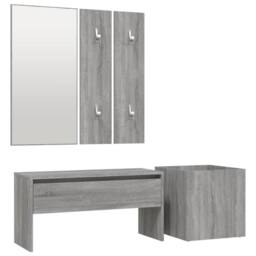 Berkfield Home Hallway Furniture Set Grey Sonoma Engineered Wood