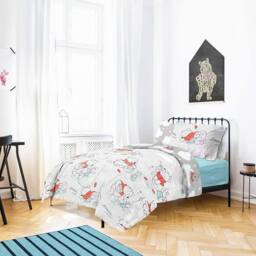 Winnie The Pooh Clouds Reversible Duvet Set in Off-White - Size: Single - thumbnail 2