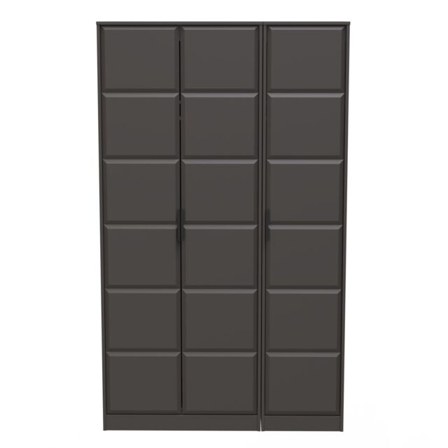 Ready Assembled 2 U Seattle 3 Door Wardrobe (Ready Assembled) in Dark Grey - image 1