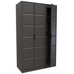 Ready Assembled 2 U Seattle 3 Door Wardrobe (Ready Assembled) in Dark Grey - thumbnail 6