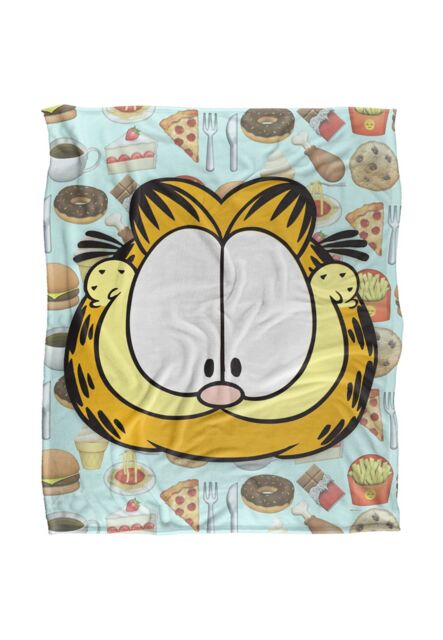 Garfield Cat Food Silky Touch Super Soft Throw Blanket 152 X 127 cm in White - image 1