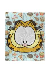 Garfield Cat Food Silky Touch Super Soft Throw Blanket 152 X 127 cm in White - thumbnail 1