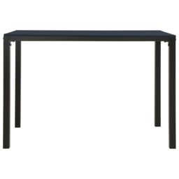 Berkfield Home 3 Piece Garden Dining Set Steel & WPC Black - thumbnail 6