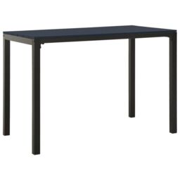 Berkfield Home 3 Piece Garden Dining Set Steel & WPC Black - thumbnail 5