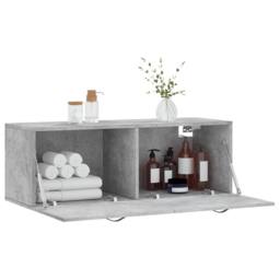 Berkfield Home Wall Cabinet Concrete Grey 100x36.5x35 cm Engineered Wood - thumbnail 4