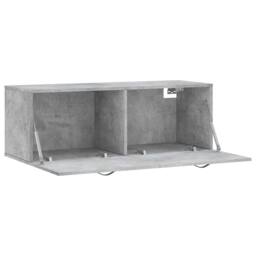 Berkfield Home Wall Cabinet Concrete Grey 100x36.5x35 cm Engineered Wood - thumbnail 6