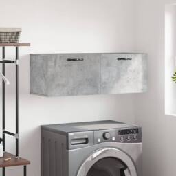 Berkfield Home Wall Cabinet Concrete Grey 100x36.5x35 cm Engineered Wood - thumbnail 2