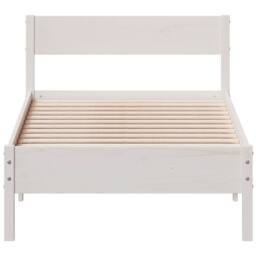 Berkfield Home Bed Frame without Mattress White 90x200 cm Solid Wood Pine - thumbnail 4