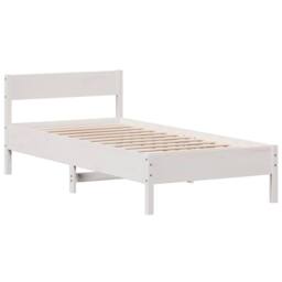 Berkfield Home Bed Frame without Mattress White 90x200 cm Solid Wood Pine - thumbnail 3