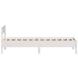 Berkfield Home Bed Frame without Mattress White 90x200 cm Solid Wood Pine - thumbnail 5
