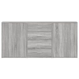 Berkfield Home Sideboards 3 pcs Grey Sonoma 60x31x84 cm Engineered Wood - Size: 60 x 31 x 84 cm - thumbnail 4