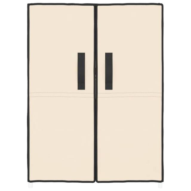 Berkfield Home Shoe Cabinet Cream 60x28x90 cm Fabric in Beige - Size: 60 x 28 x 90 cm - image 1