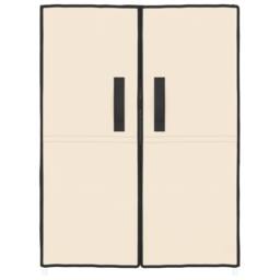 Berkfield Home Shoe Cabinet Cream 60x28x90 cm Fabric in Beige - Size: 60 x 28 x 90 cm - thumbnail 1