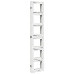 Berkfield Home Room Divider 6 Panels White Solid Wood Paulownia - thumbnail 6