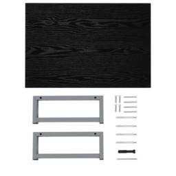 Berkfield Home Two Piece Bathroom Furniture Set Ceramic Black - thumbnail 6