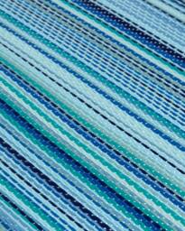 THE RUGS Reversible Weatherproof Outdoor Garden Patio Rug Striped Rainbow 1020 in Blue - Size: 150 cm x 220 cm - thumbnail 3
