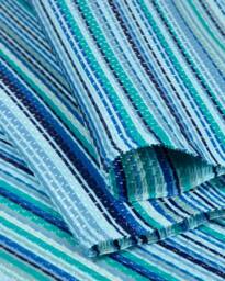 THE RUGS Reversible Weatherproof Outdoor Garden Patio Rug Striped Rainbow 1020 in Blue - Size: 150 cm x 220 cm - thumbnail 4