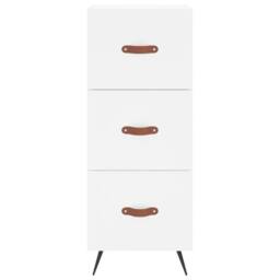 Berkfield Home Highboard White 34.5x34x180 cm Engineered Wood - thumbnail 6