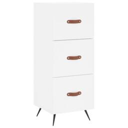 Berkfield Home Highboard White 34.5x34x180 cm Engineered Wood - thumbnail 5