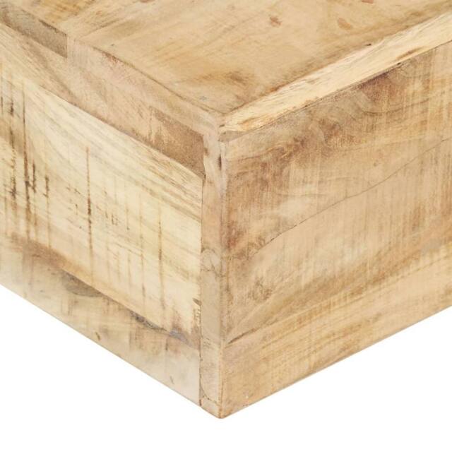 Berkfield Home Beautiful Coffee Table 80x80x28 cm Solid Mango Wood in Light Tan - Size: 80 x 80 x 28 cm - image 1