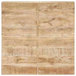 Berkfield Home Beautiful Coffee Table 80x80x28 cm Solid Mango Wood in Light Tan - Size: 80 x 80 x 28 cm - thumbnail 4
