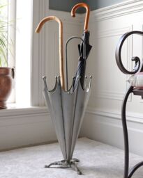 Dibor Vintage Silver Freestanding Indoor Umbrella Stand - thumbnail 1