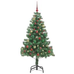 Berkfield Home Christmas Tree with 300 LEDs with Stand Green 180 cm PVC - thumbnail 6