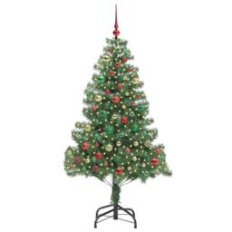Berkfield Home Christmas Tree with 300 LEDs with Stand Green 180 cm PVC - thumbnail 3