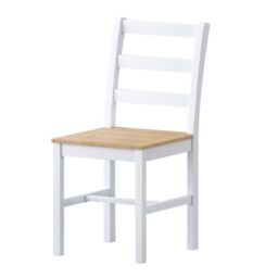 Comfy Living Ltd 5 Piece Wooden Dining Set White With Natural Tabletop - thumbnail 2