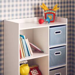 sweeek Children's storage unit with 4 velvet baskets in Blue - thumbnail 4