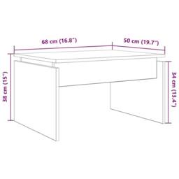 Berkfield Home Decorative Coffee Table Old Wood 68x50x38 cm Engineered Wood in Brown - Size: 68 x 50 x 38 cm - thumbnail 9