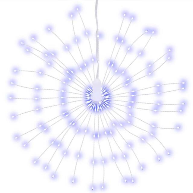 Berkfield Home Festive Christmas Starburst Lights 140 LEDs 4 pcs Blue 17 cm - image 1