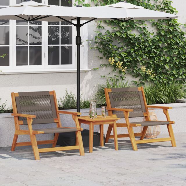 Berkfield Home Garden Chairs 2 pcs Grey 67x77x73 cm Solid Wood Acacia - Size: 67 x 77 x 73 cm - image 1