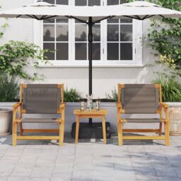 Berkfield Home Garden Chairs 2 pcs Grey 67x77x73 cm Solid Wood Acacia - Size: 67 x 77 x 73 cm - thumbnail 3