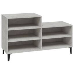 Berkfield Home Shoe Cabinet Concrete Grey 102x36x60 cm Engineered Wood - Size: 102 x 36 x 60 cm - thumbnail 1