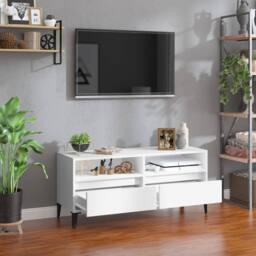 Berkfield Home TV Cabinet White 100x34.5x44.5 cm Engineered Wood