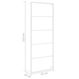 Berkfield Home Towel Rack White 45x10x115 cm Steel - Size: 45 x 10 x 115 cm - thumbnail 6