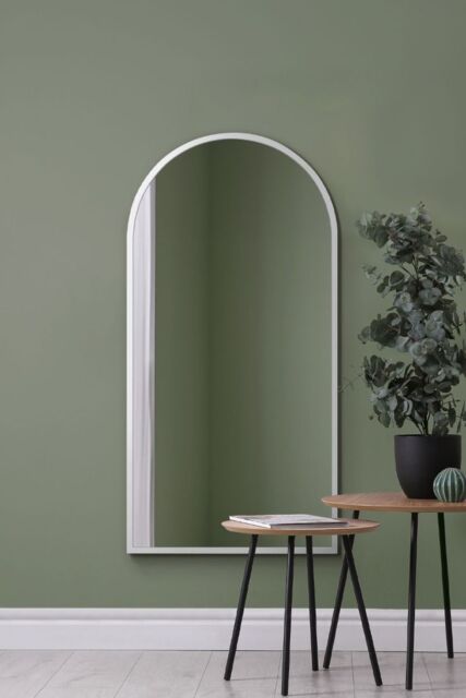 "MirrorOutlet White Framed Arched Leaner/Wall Mirror 55"" X 27.5"" (140CM X 70CM) - Size: 1 Pack" - image 1