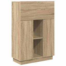 Berkfield Home Sonoma Oak Computer Desk Sonoma oak Particle board Medium in Light Tan