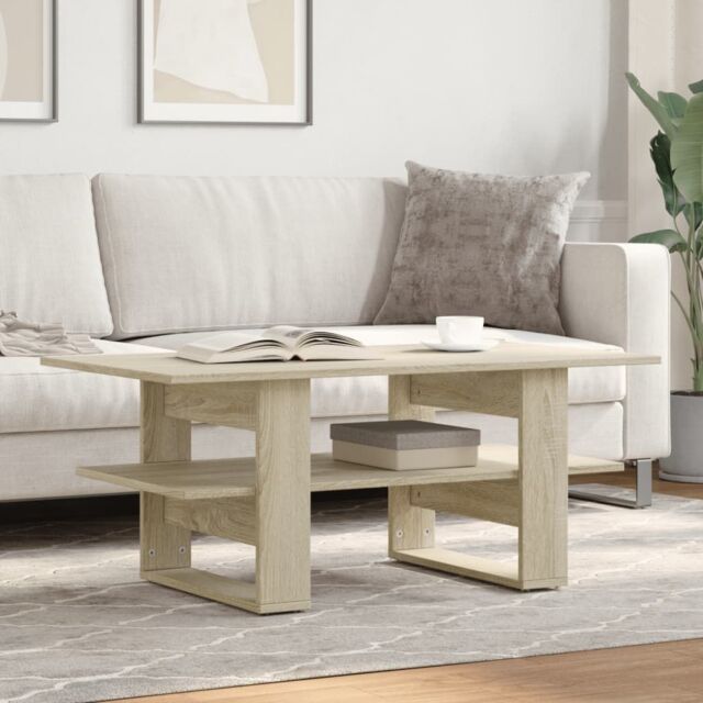Berkfield Home Coffee Table Sonoma Oak 102x55x42 cm Engineered Wood in Brown - Size: 102 x 55 x 42 cm - image 1