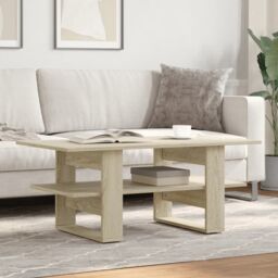 Berkfield Home Coffee Table Sonoma Oak 102x55x42 cm Engineered Wood in Brown - Size: 102 x 55 x 42 cm - thumbnail 1