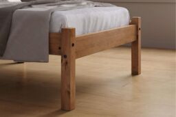 Birlea Pine Wood Single Bed & Mattress Bundle Rio Air Sleepsoul 90cm 3ft in Brown - thumbnail 4