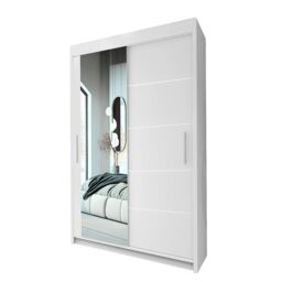 Interior Emporium Ltd IE Lyon Sliding Door Bedroom in diff Sizes & Colours Sliding Door Wardrobe with LED Lighting ( White, 250 cm ) in White - thumbnail 5