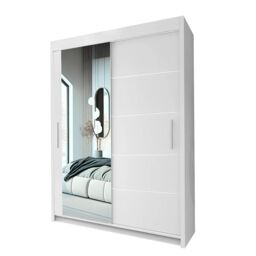 Interior Emporium Ltd IE Lyon Sliding Door Bedroom in diff Sizes & Colours Sliding Door Wardrobe with LED Lighting ( White, 250 cm ) in White - thumbnail 4
