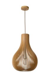 Lucide 'BODO' Dimmable Adjustable Scandinavian Style Pendant Light 1xE27 in Brown - thumbnail 2