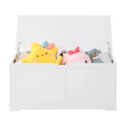 Kelvenix Children's Wooden Toy Box white - Size: 0.6m2 - thumbnail 4