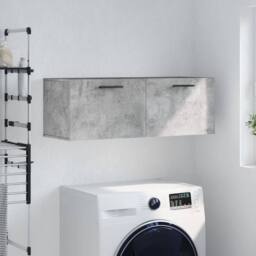 Berkfield Home Wall Cabinet Concrete Grey 100x36.5x35 cm Engineered Wood - thumbnail 2