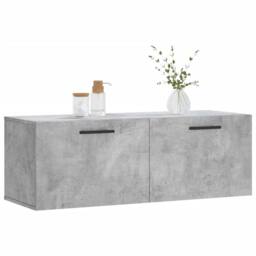 Berkfield Home Wall Cabinet Concrete Grey 100x36.5x35 cm Engineered Wood - thumbnail 1